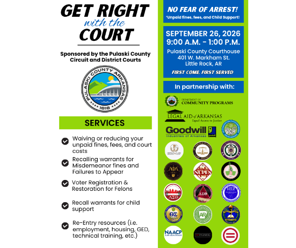 Get Right with the Court – Pulaski County Community Legal Relief Day