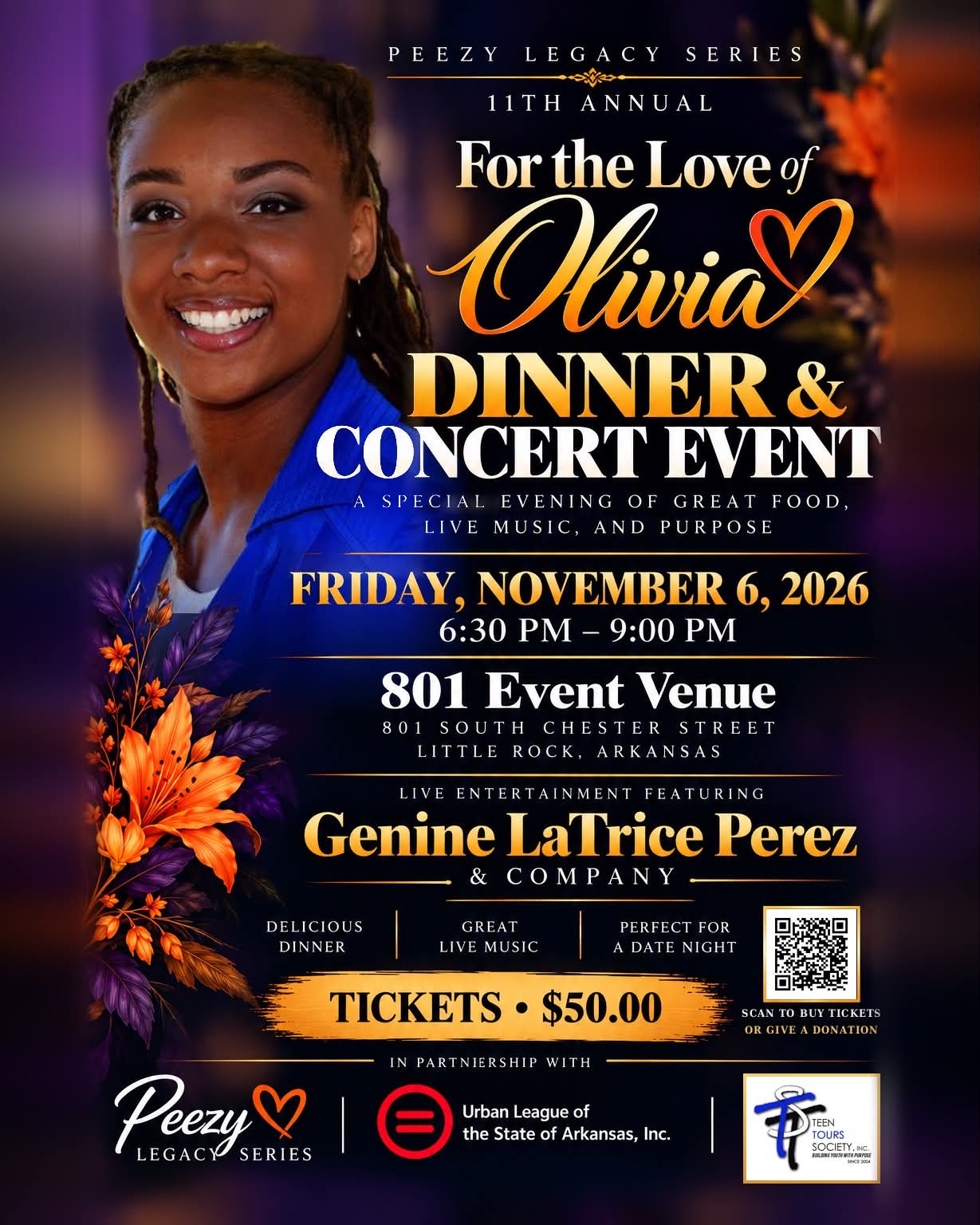 For the Love of Olivia – Dinner & Concert Event